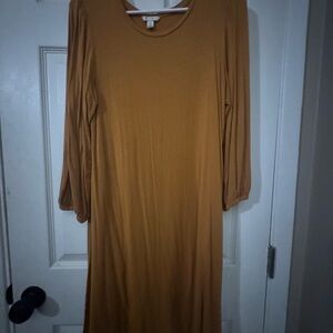 Elegant Mustard Dress